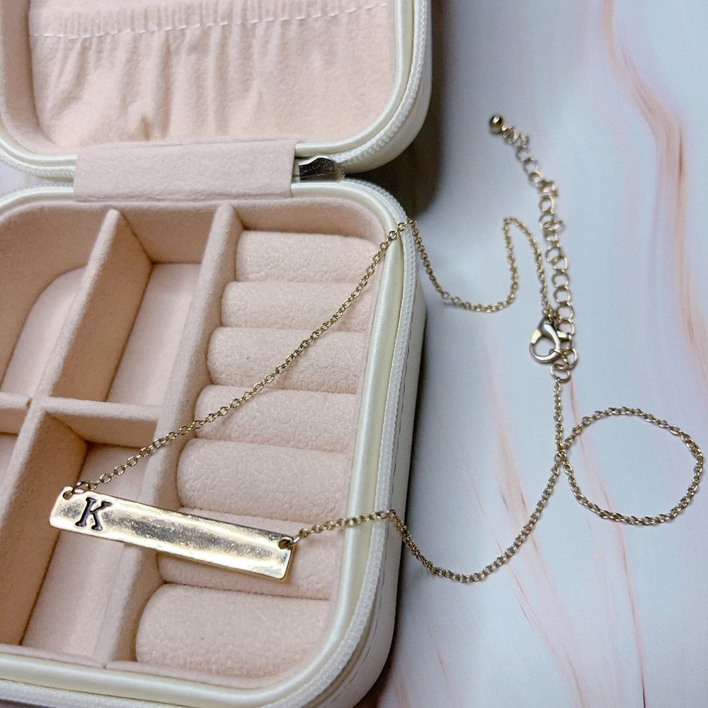 K Initial Necklace Jewelryy Set #19